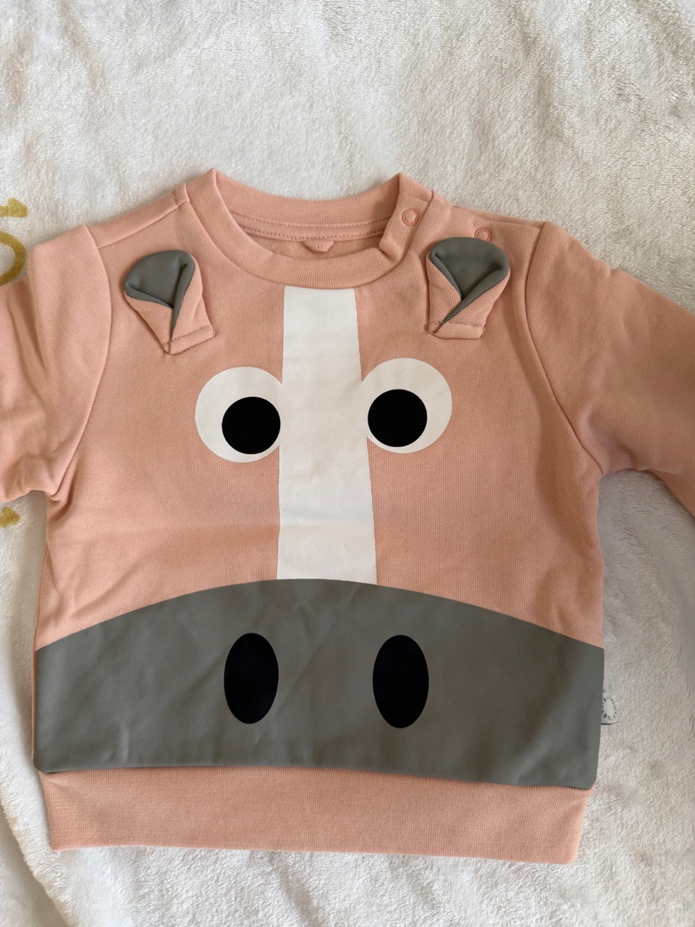 NWOT Stella McCartney Kids pink hippo Sweatshirt - 12M